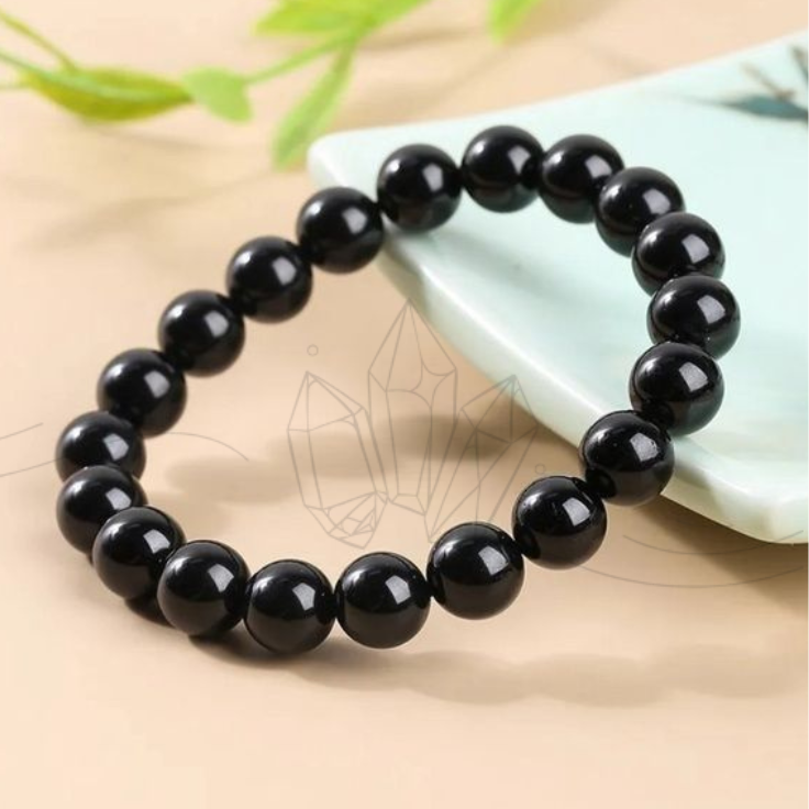 black tourmaline crystal bracelet black tourmaline crystal bracelet