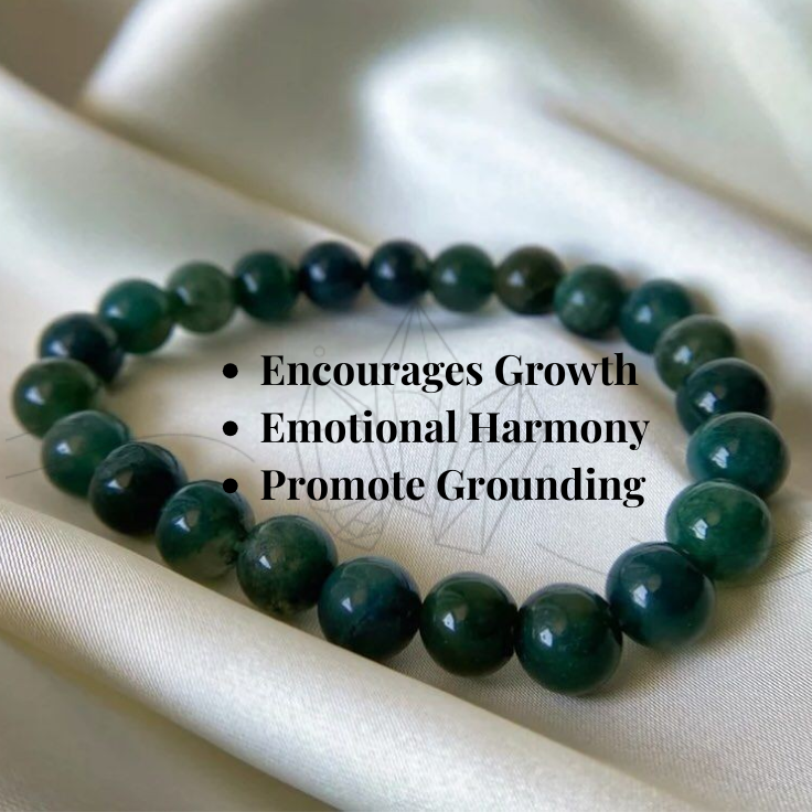 moss agate crystal bracelet moss agate crystal bracelet