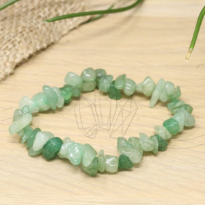 green aventurine uncut crystal bracelet