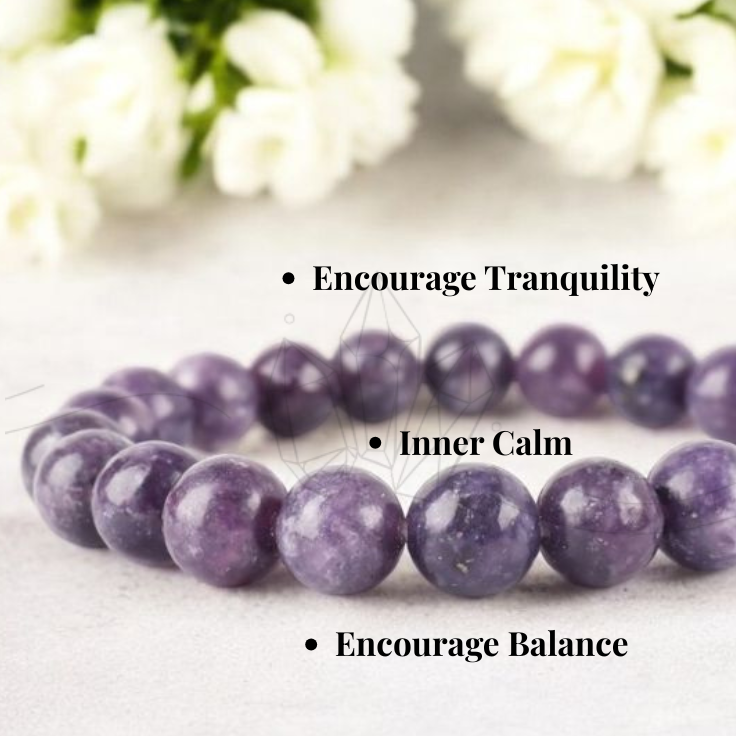 lepidolite crystal bracelet lepidolite crystal bracelet