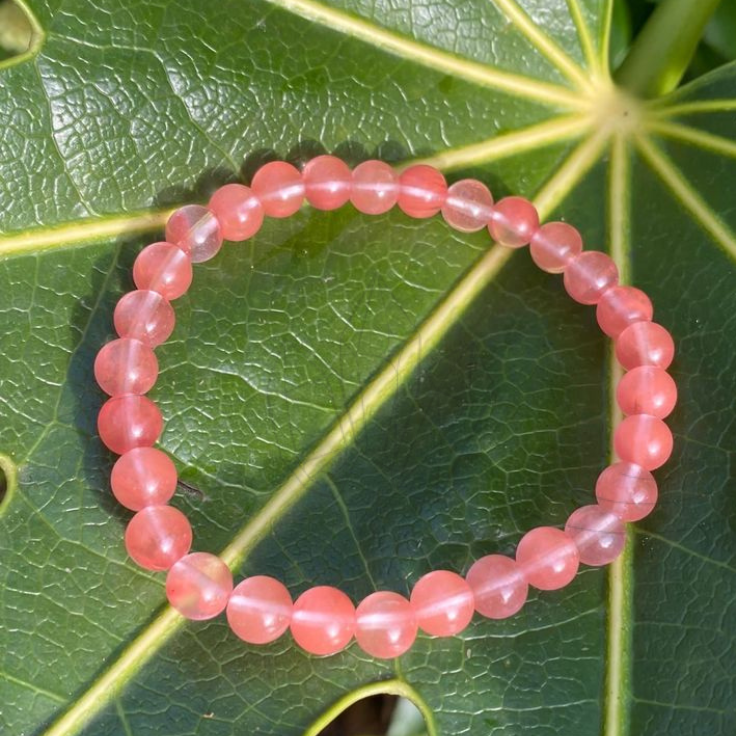 cherry quartz crystal bracelet cherry quartz crystal bracelet