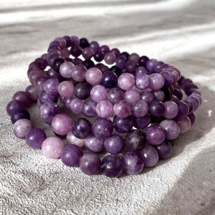 lepidolite crystal bracelet lepidolite crystal bracelet