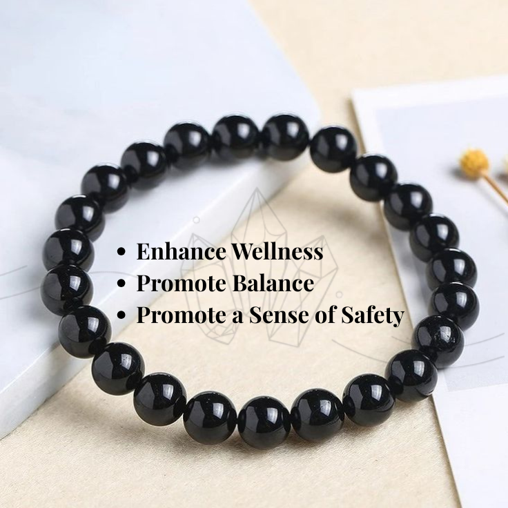 black tourmaline crystal bracelet black tourmaline crystal bracelet