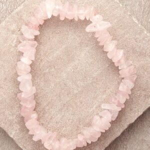 rose quartz uncut crystal bracelet