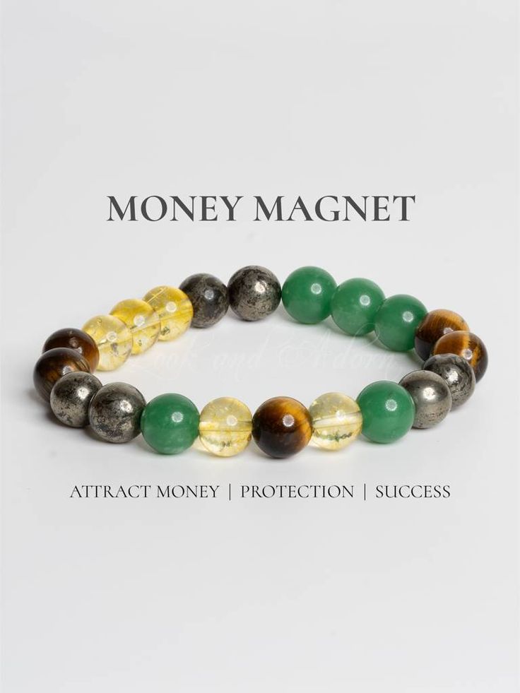 Unlock Beauty & Energy of Crystals money magnet bracelet