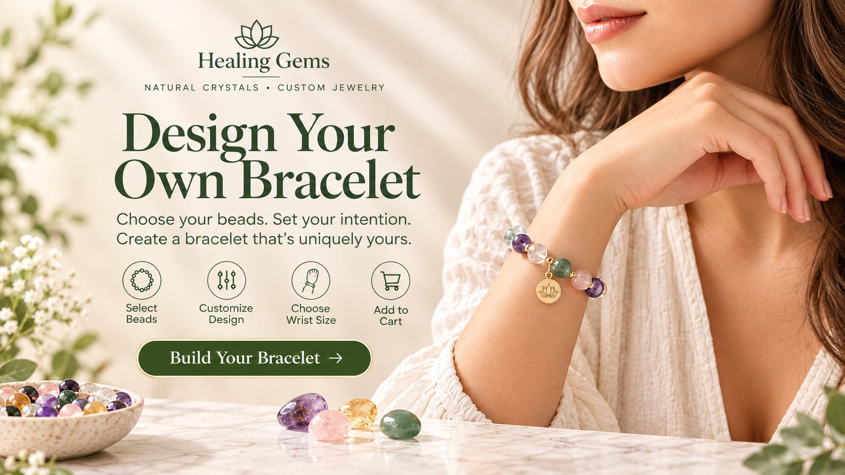 healing gems bracelet studio
